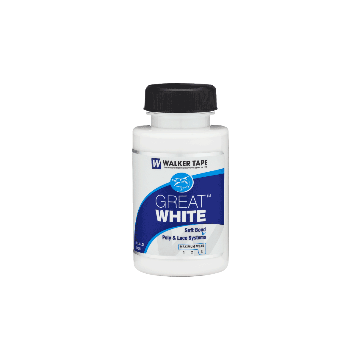 GREAT WHITE Soft Bond Adhesive for Poly & Lace Systems 3.4 oz.